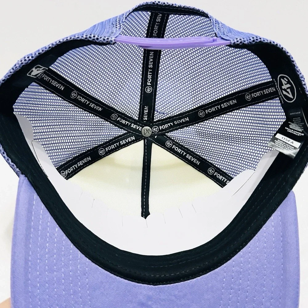'47 Brand Utah Jazz Luminance‎ A-Frame Trucker Hat Cap Adjustable Snap Purple